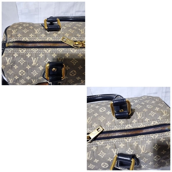 LOUIS VUITTON Encre Idylle Monogram Speedy 30 Bandouliere Satchel Bag Black/Grey - Picture 11 of 16